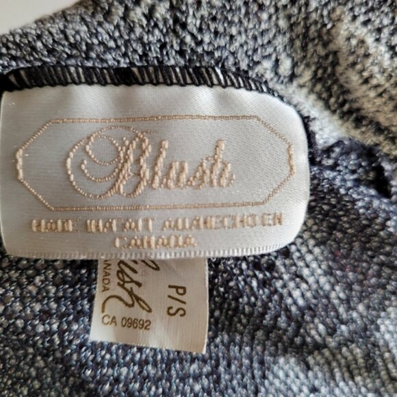 Blush vintage sheer bodysuit gray with white roses size small - Picture 4 of 6